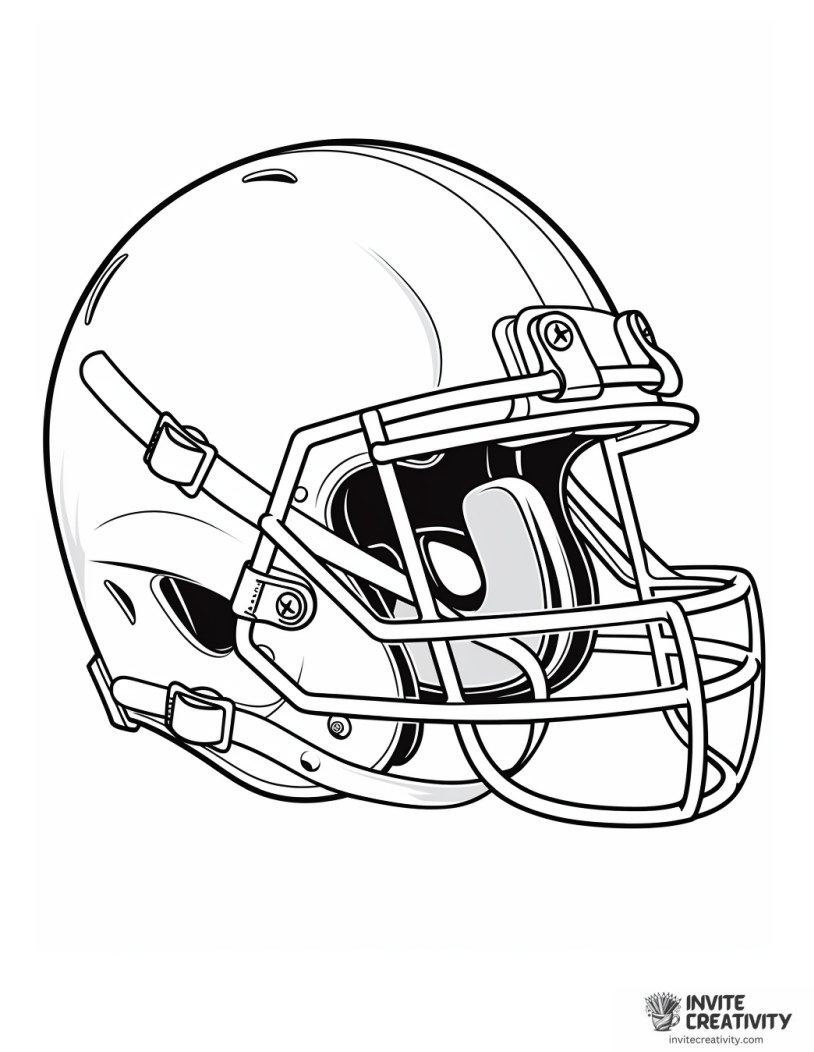 college football helmet drawing to color