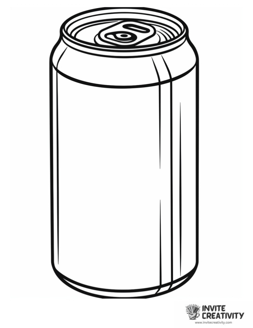 coloring page of dr pepper can blank