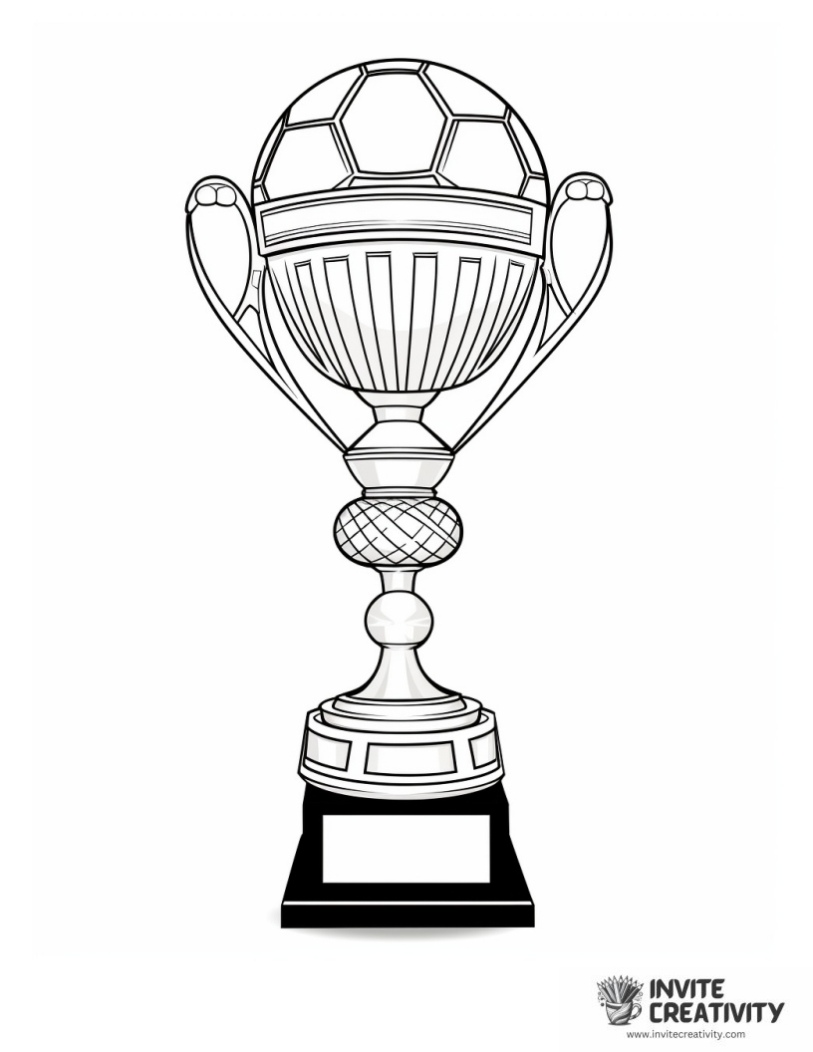 coloring page of world cup trophy