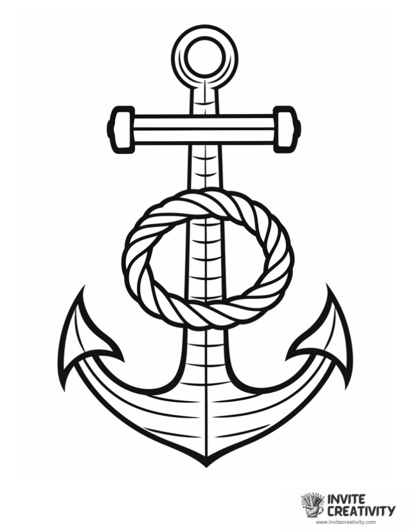 coloring sheet of anchor