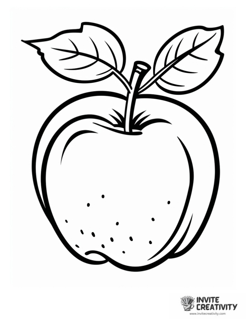 coloring sheet of apple