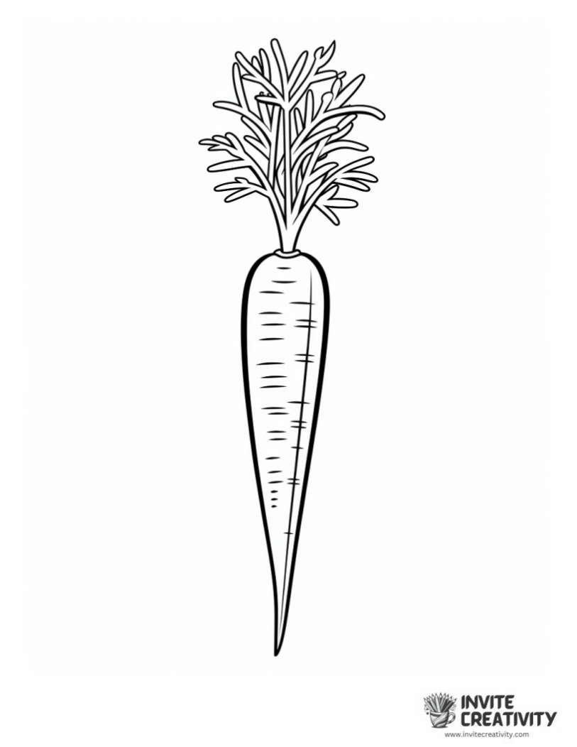 coloring sheet of carrot