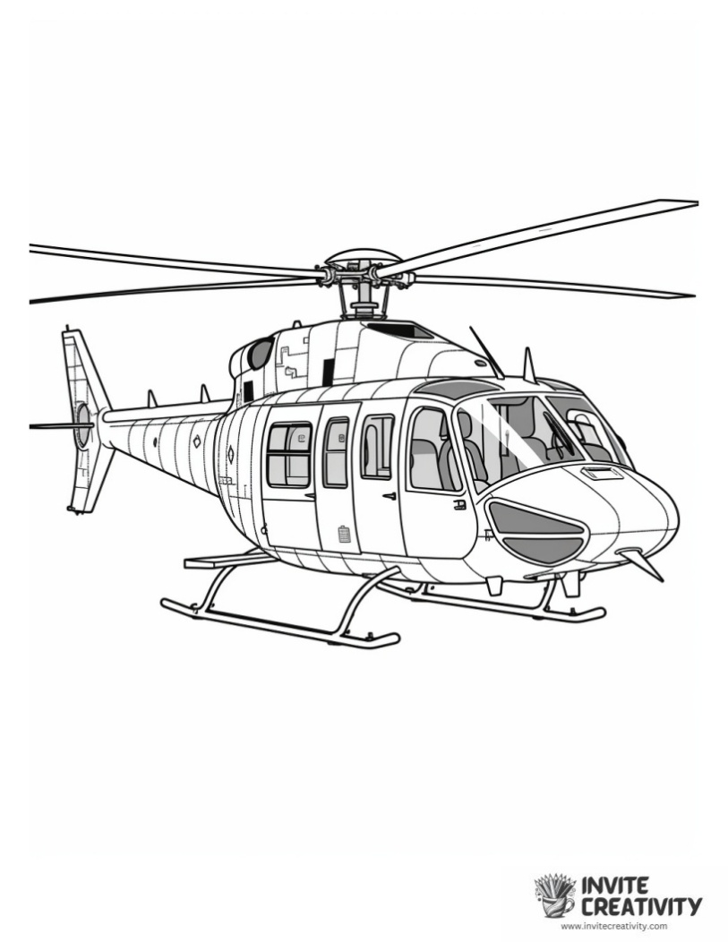 coloring sheet of robbinson helicopter
