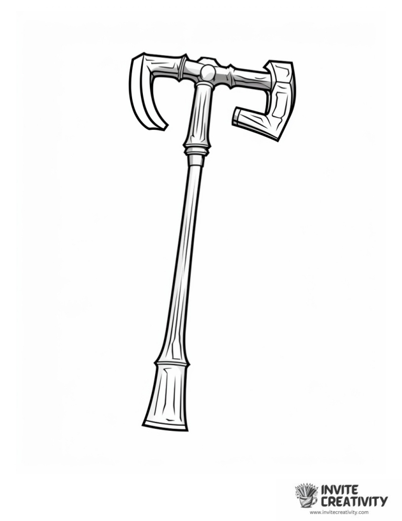 construction hammer coloring page