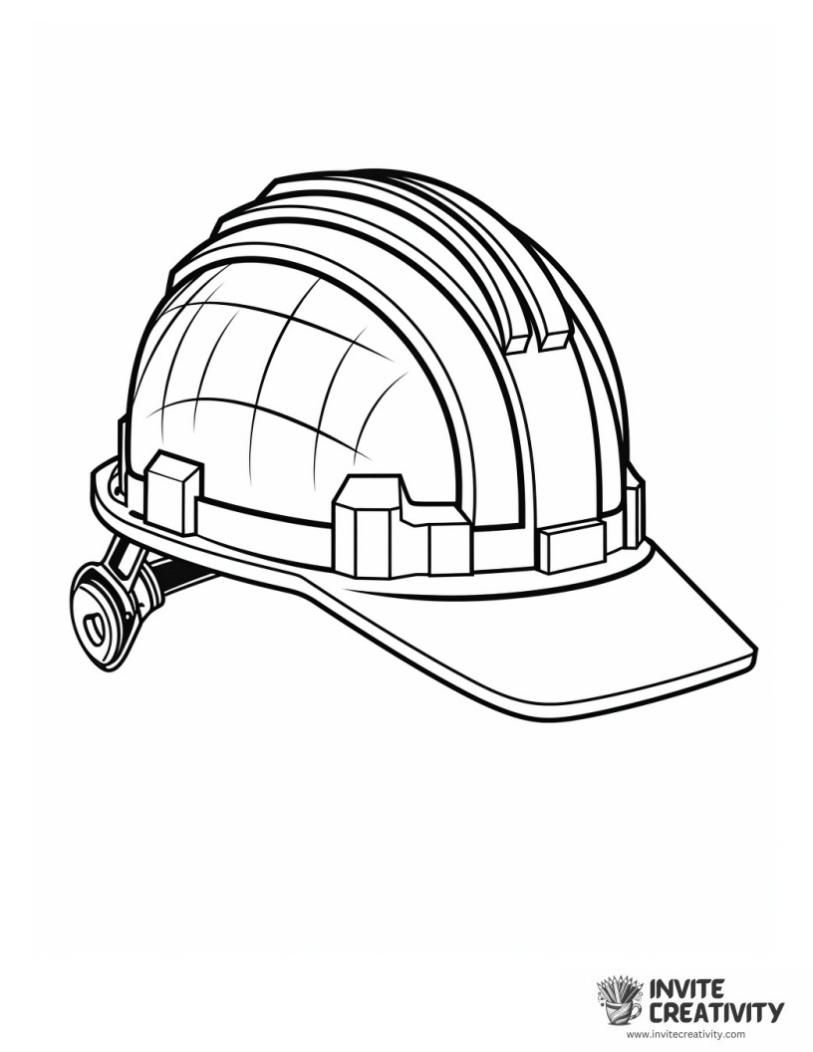 construction hat coloring page