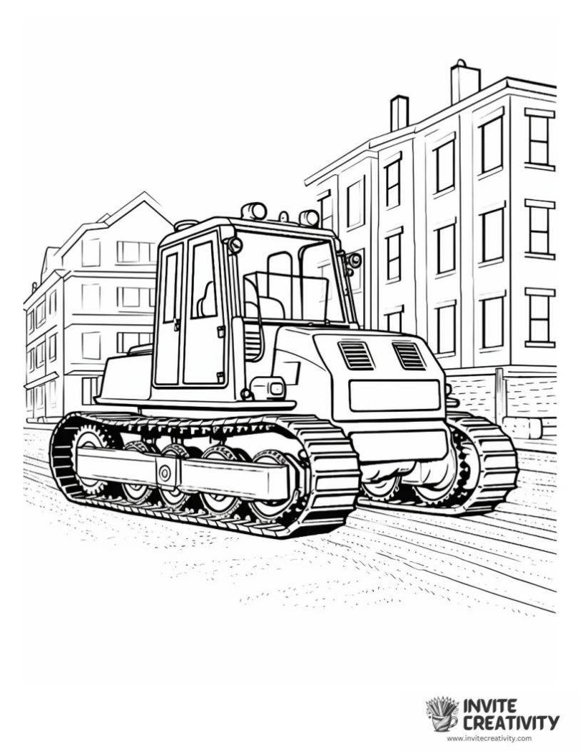 construction machine coloring page