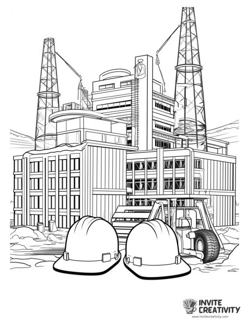 construction occupation coloring sheet