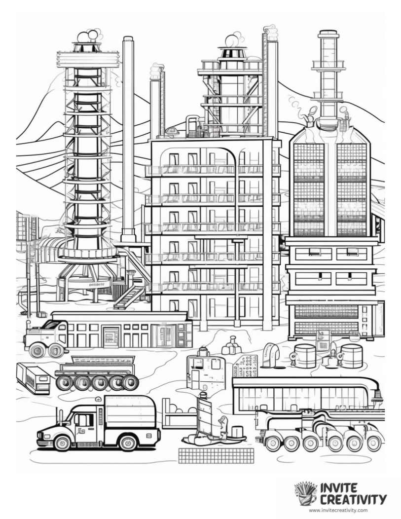construction site coloring page