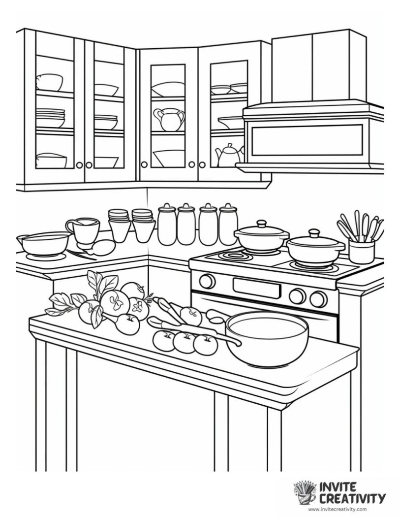 cooking food coloring page
