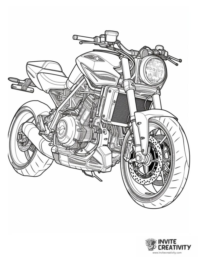 cool motorcycle coloring sheet