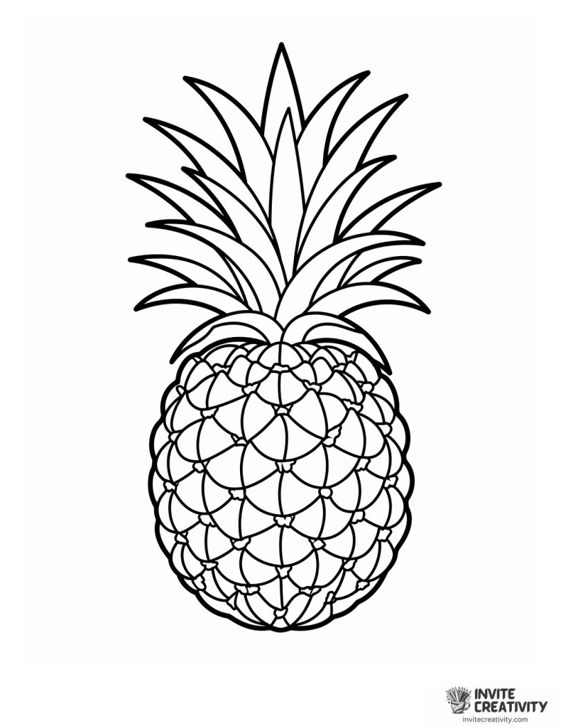 cool pineapple coloring page