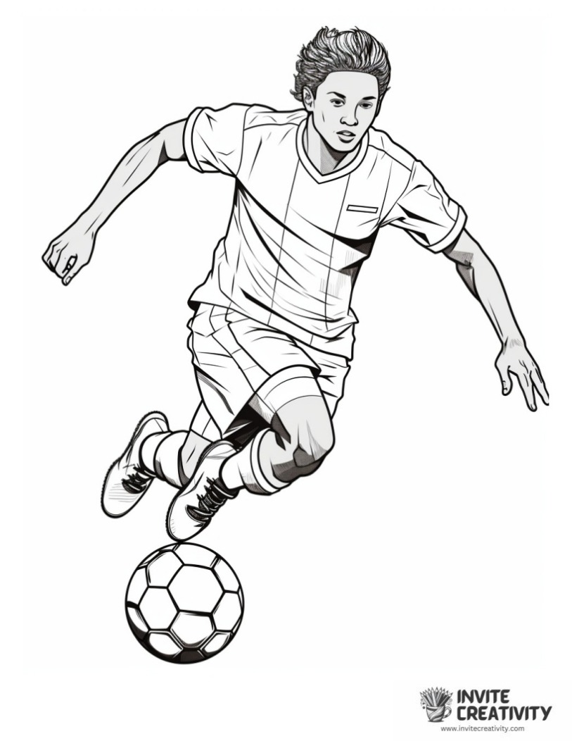 cool soccer coloring page