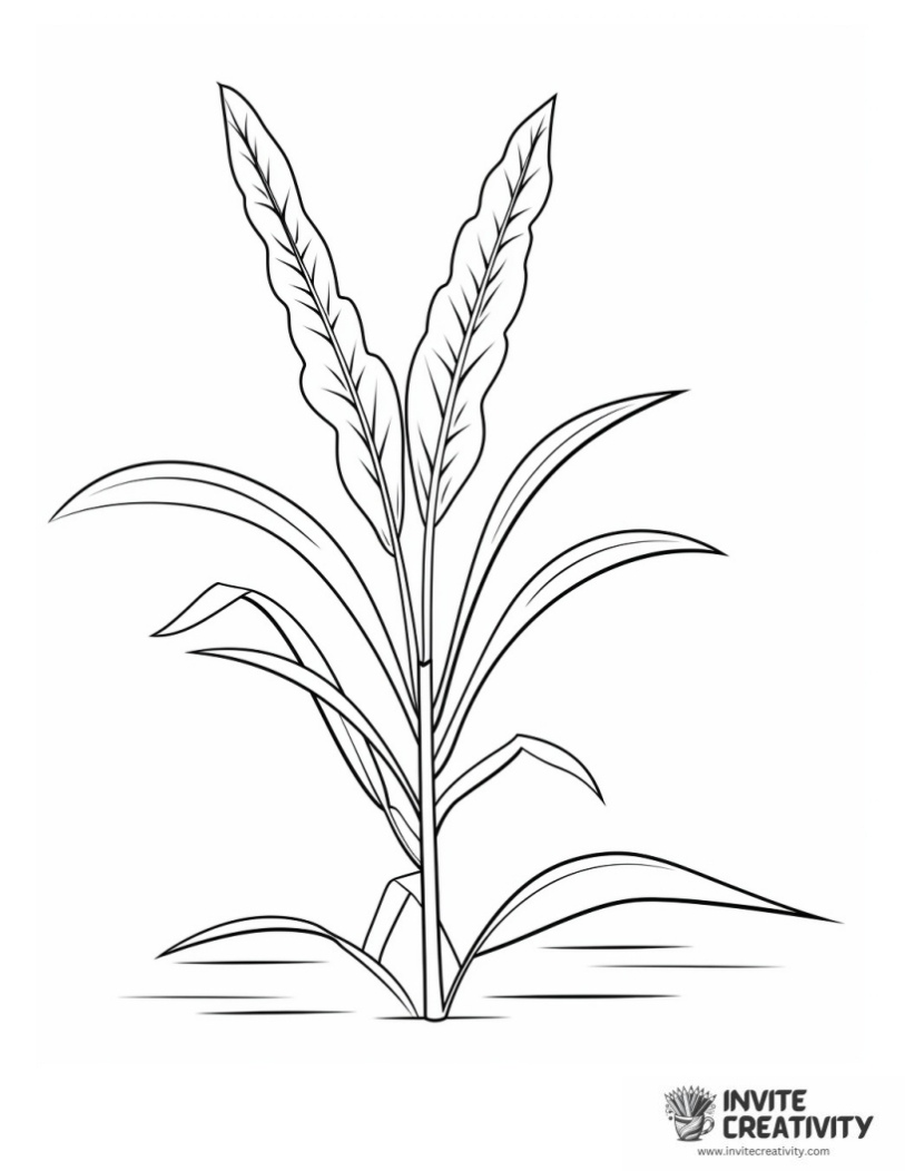 corn stalk coloring page