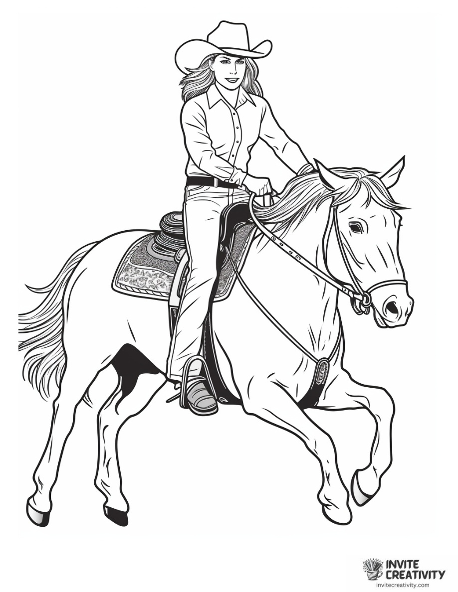 Cowgirl Riding a Bull