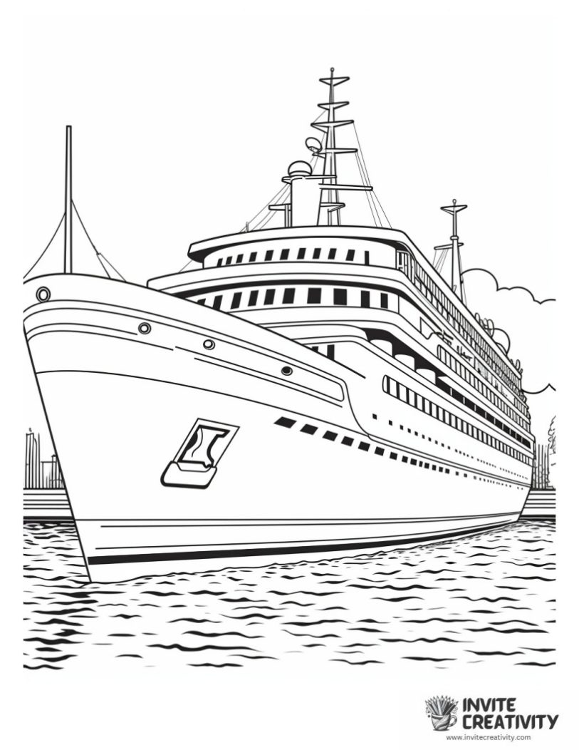 cruise coloring page