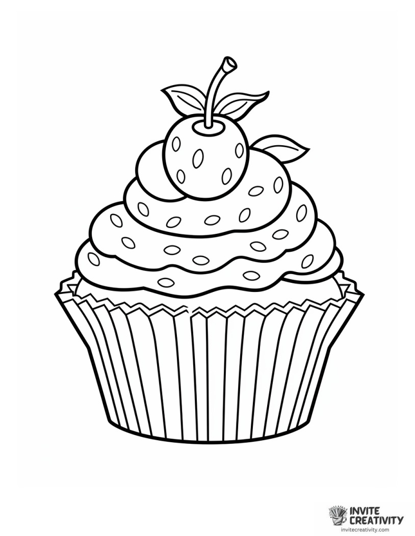 cupcake coloring page