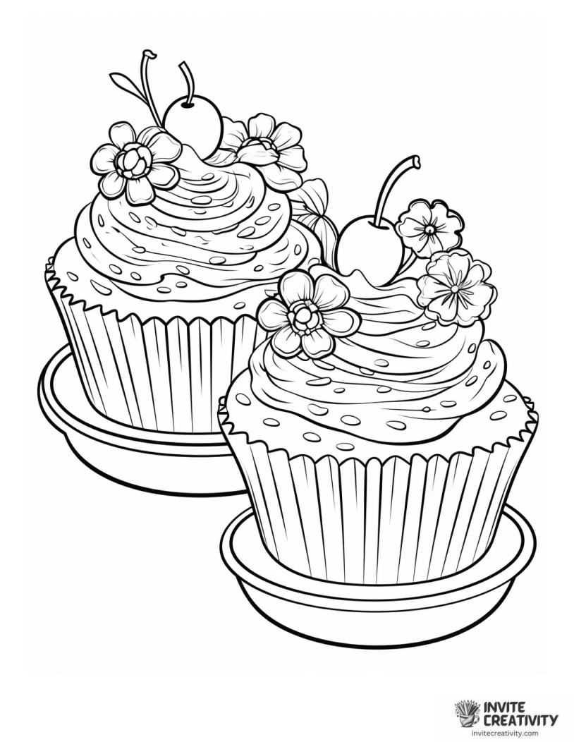 cupcakes coloring sheet