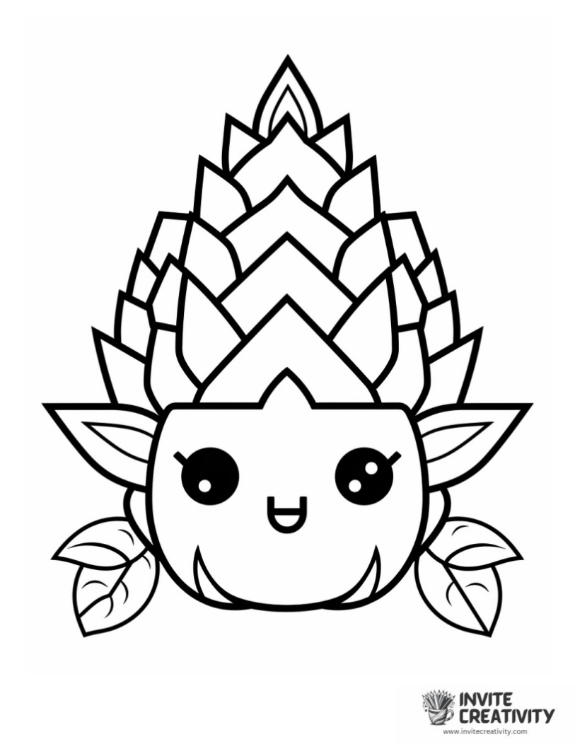 cute corn easy to color