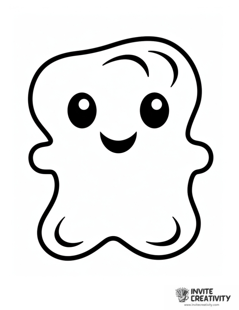 cute ghost coloring page