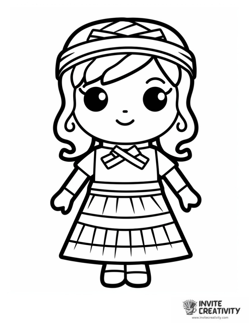 cute mummy girl illustration