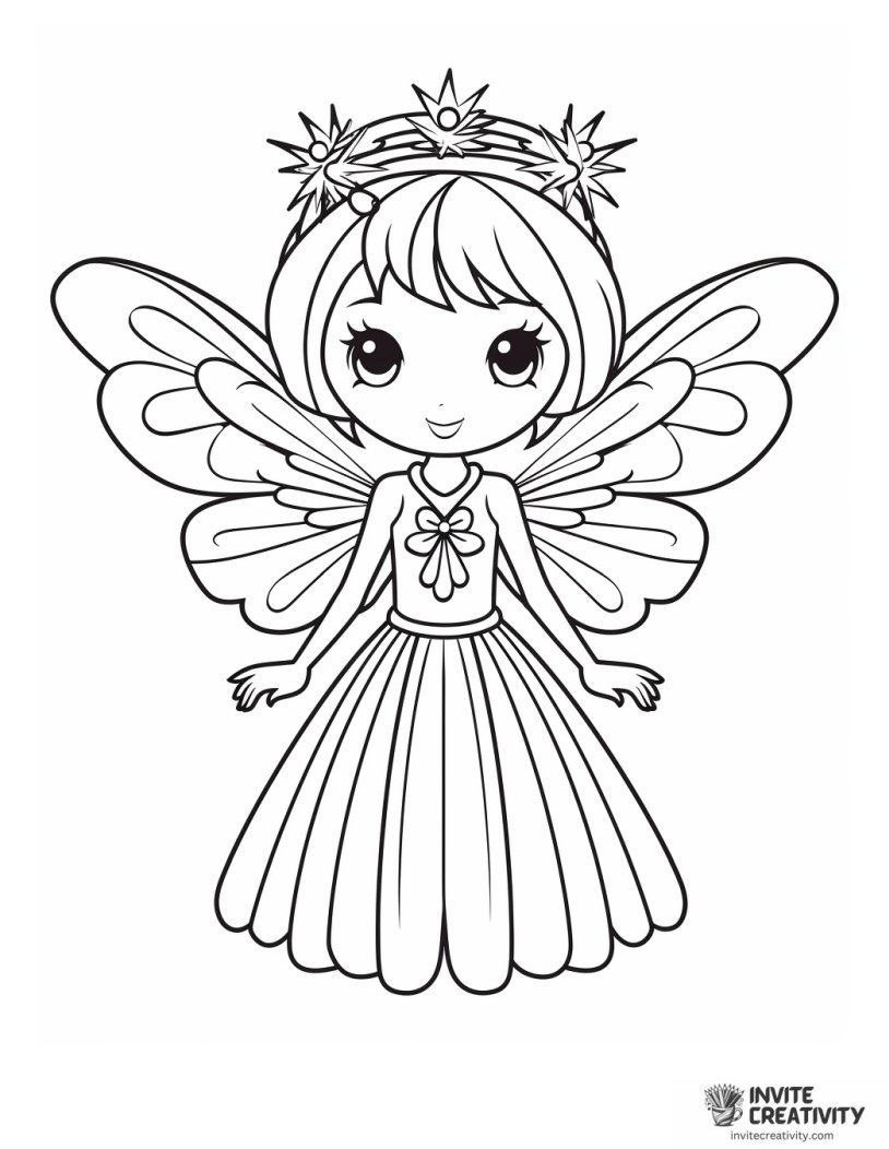 cute mystical fairy to color