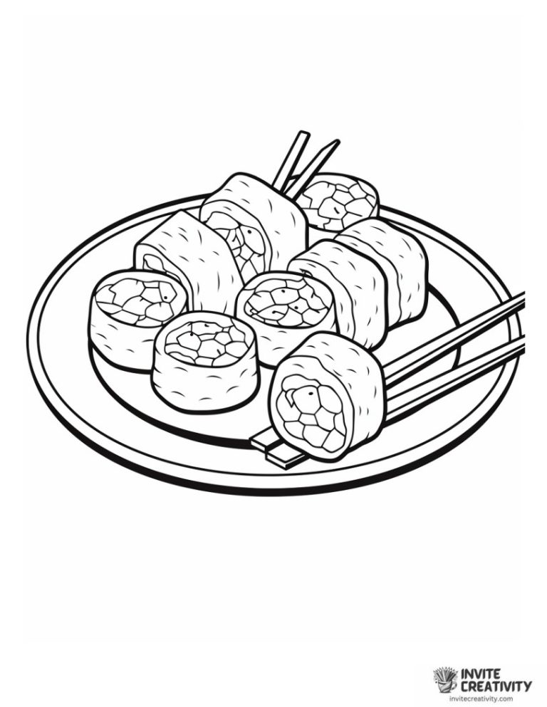 Sushi Coloring Pages (Free Printable PDFs) - Invite Creativity