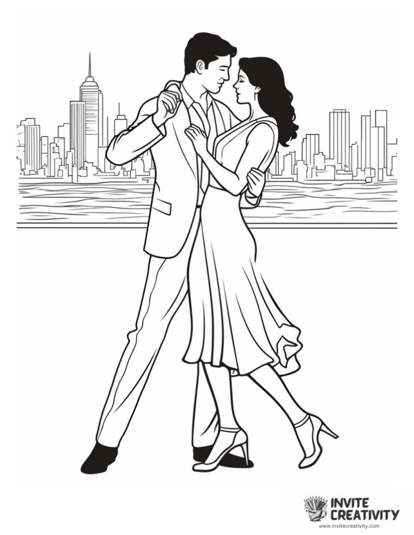 dance sport coloring page