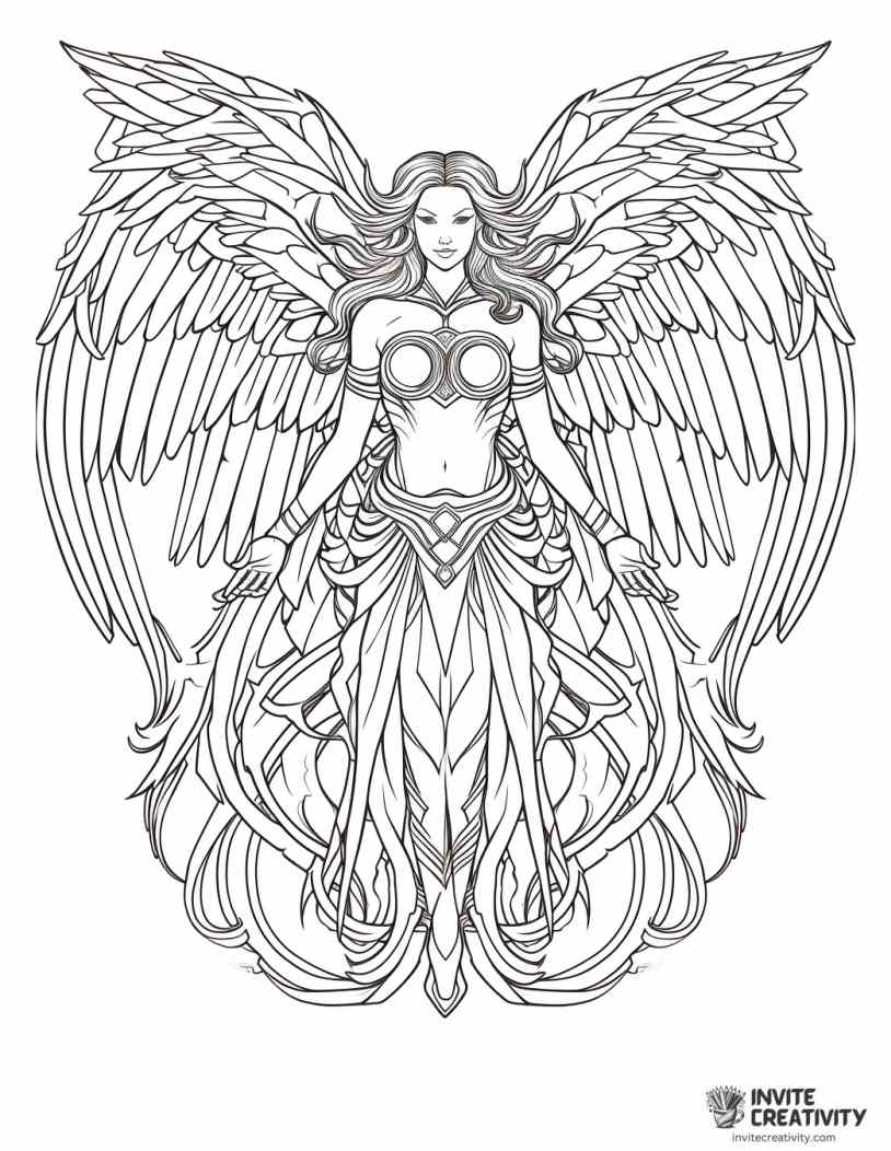 dark phoenix coloring page