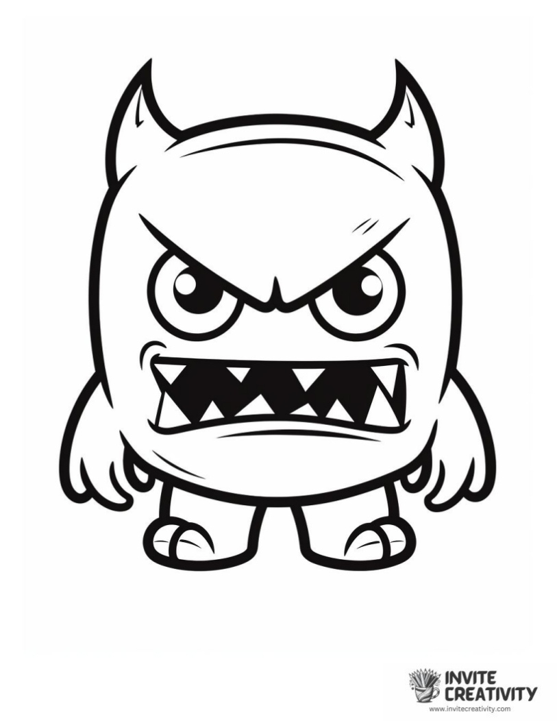 demon coloring page