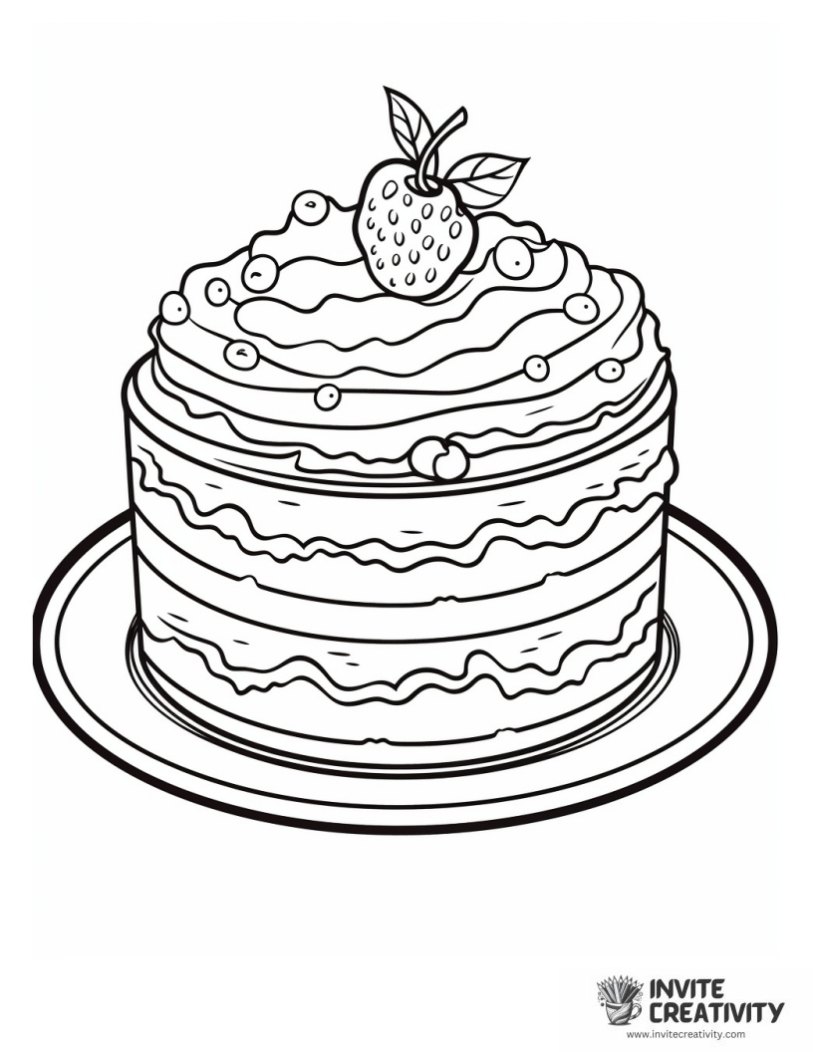 dessert pie coloring page