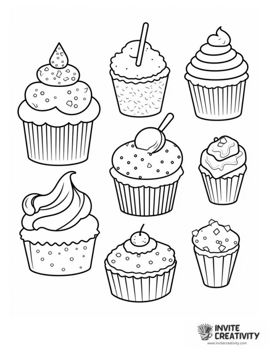 Dessert Coloring Pages