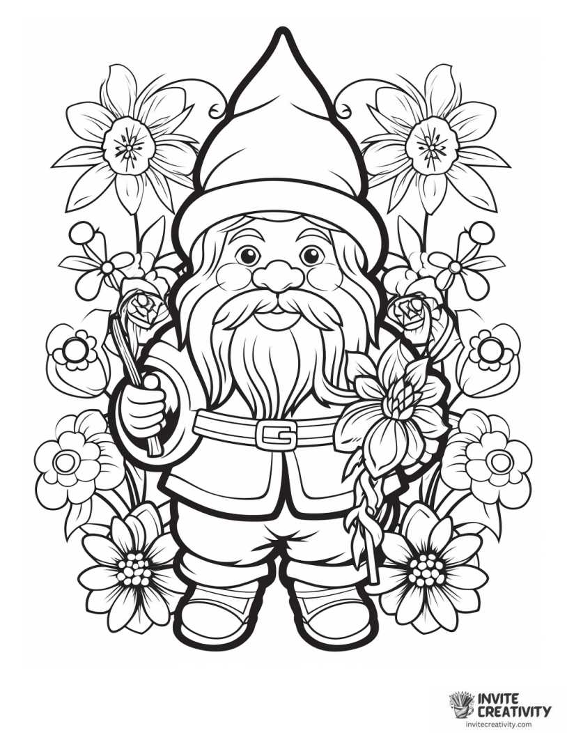 detailed gnomecoloring page