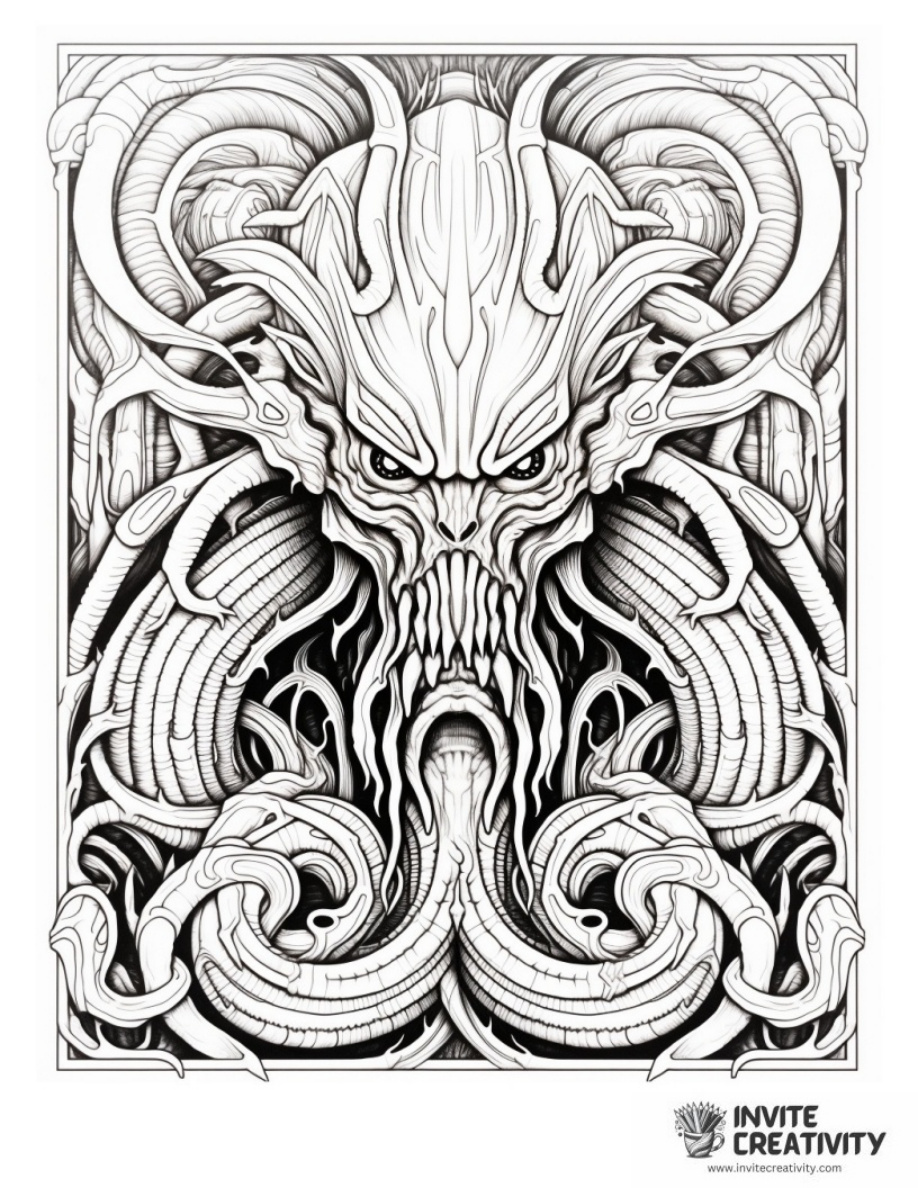 Detailed Monster Face