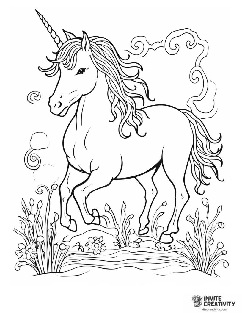 detailed mystical unicorn