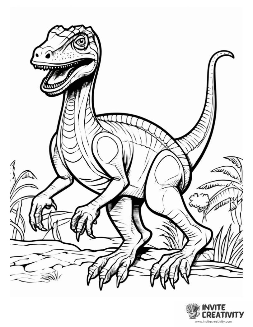 dilophosaurus coloring page