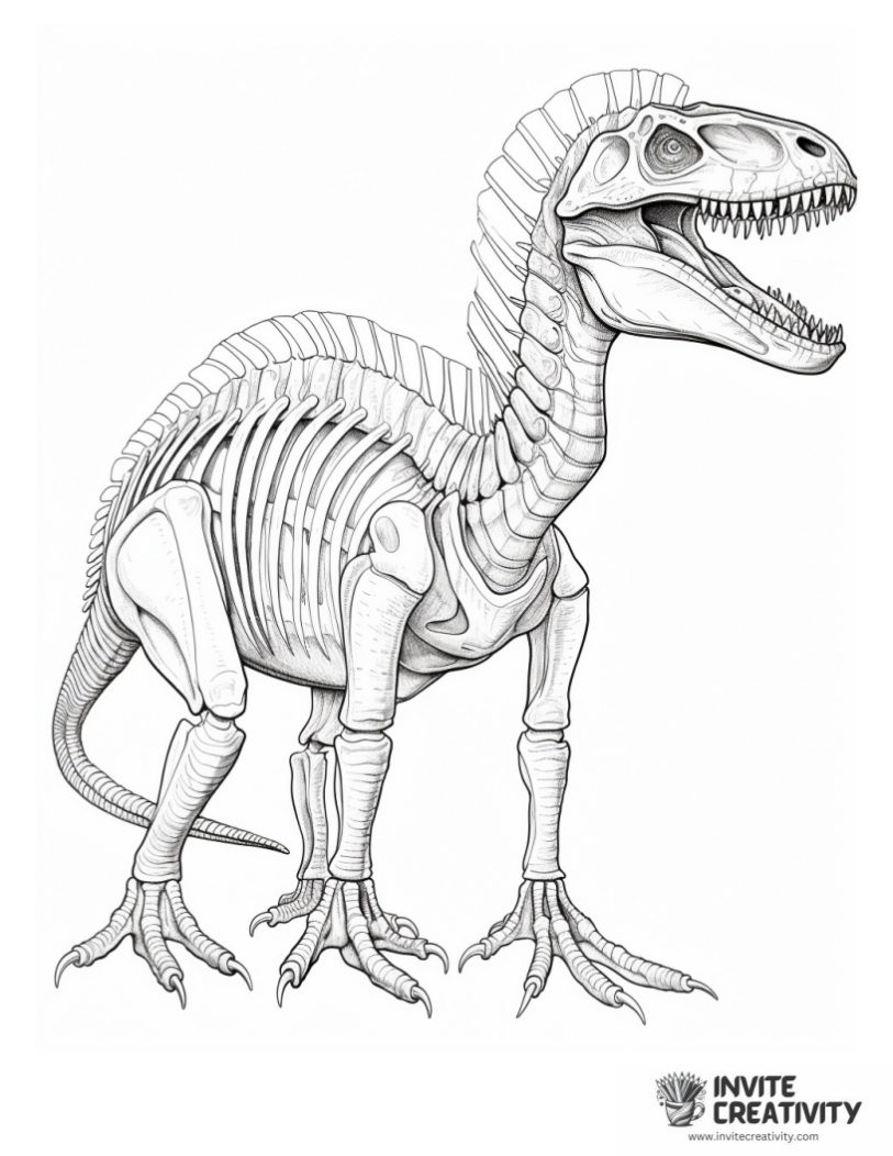 dinosaur anatomy coloring page