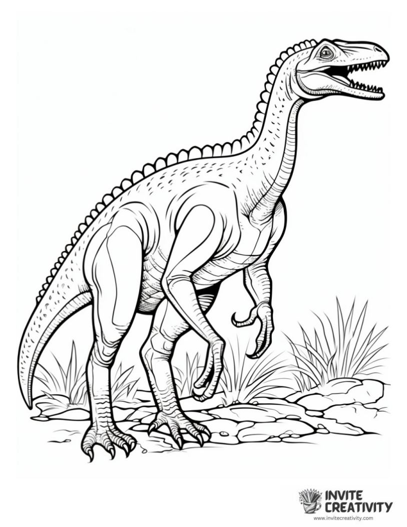 dinosaur fossil coloring page