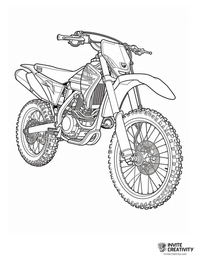 dirt bike coloring page