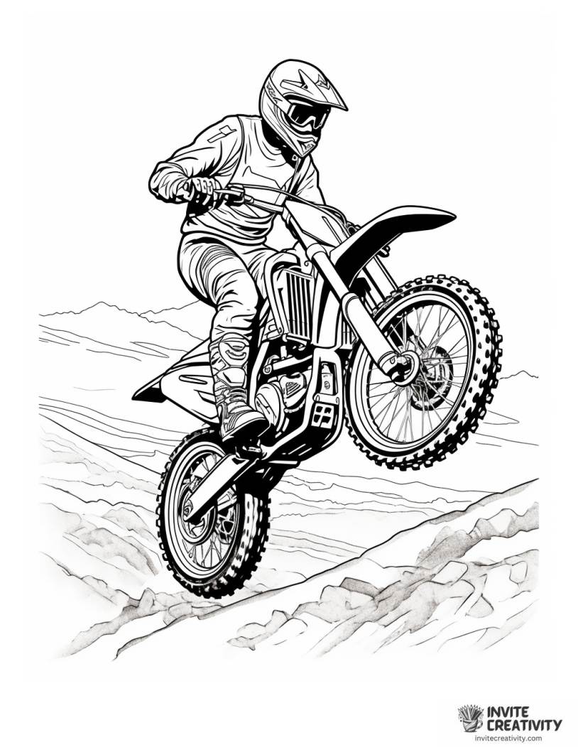 dirt bike rider performing a jump