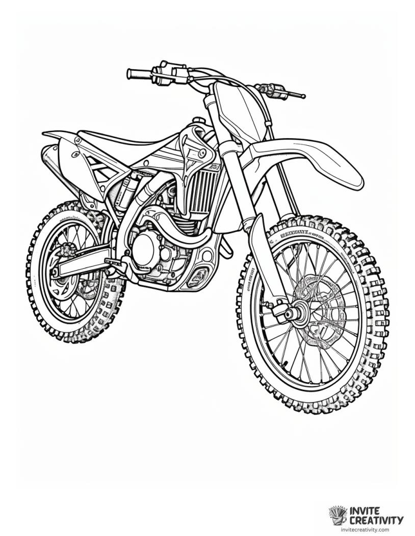 dirt bike to color