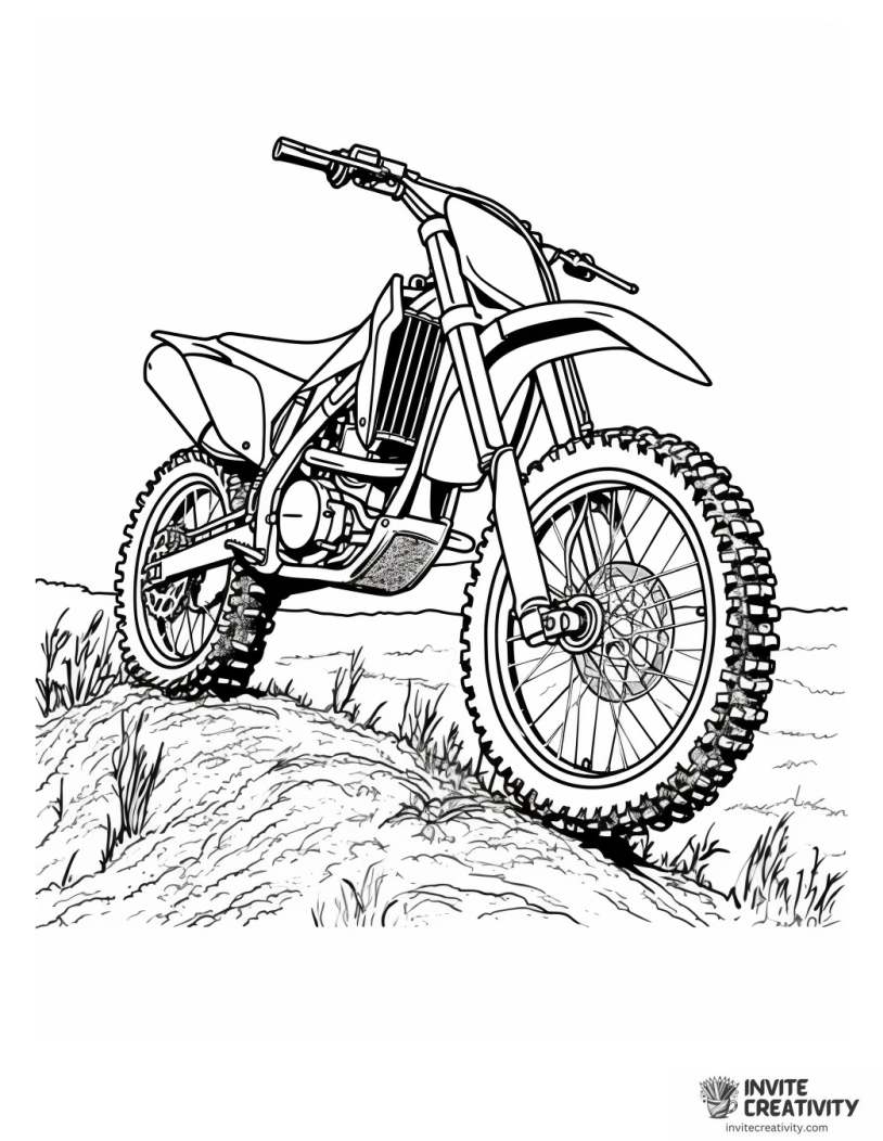 dirt bike track coloring page