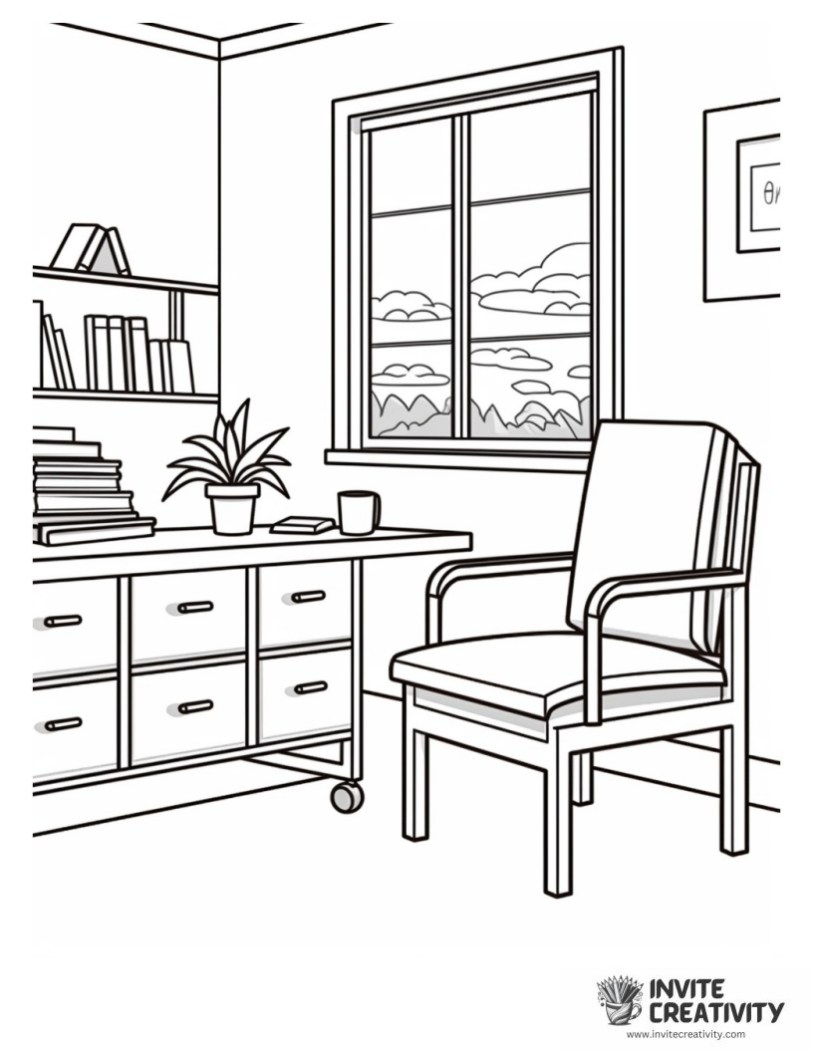doctors office coloring page