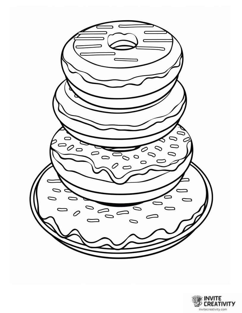 donuts coloring page