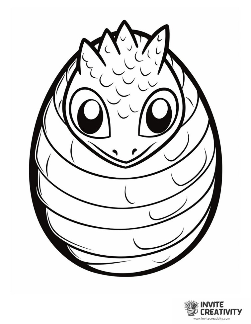 dragon egg coloring page for kids