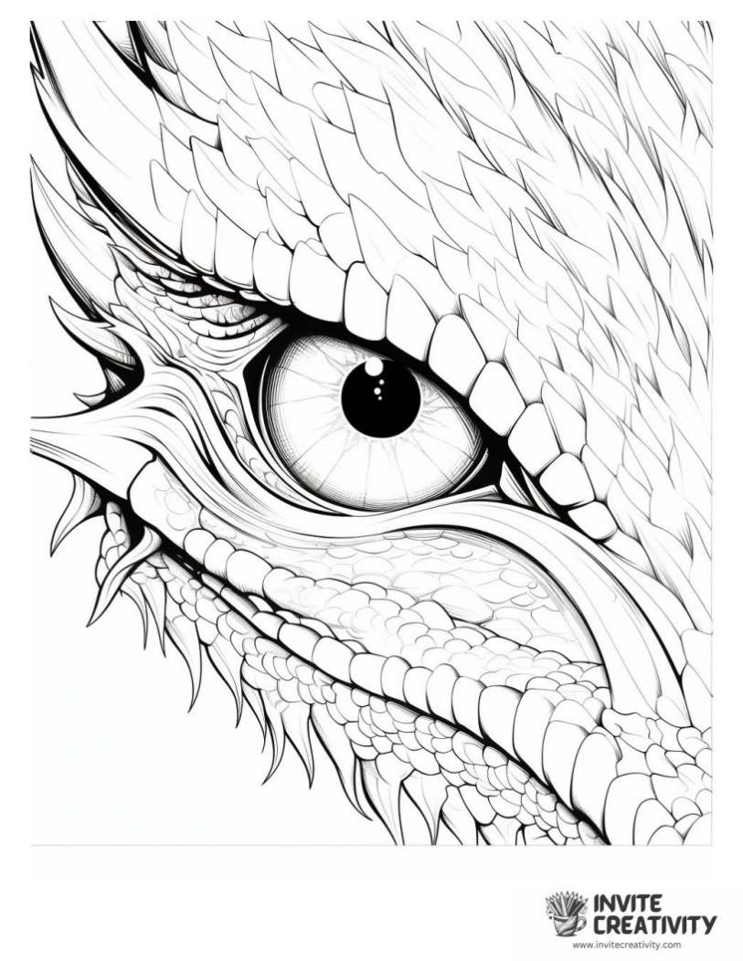 dragon eye coloring page