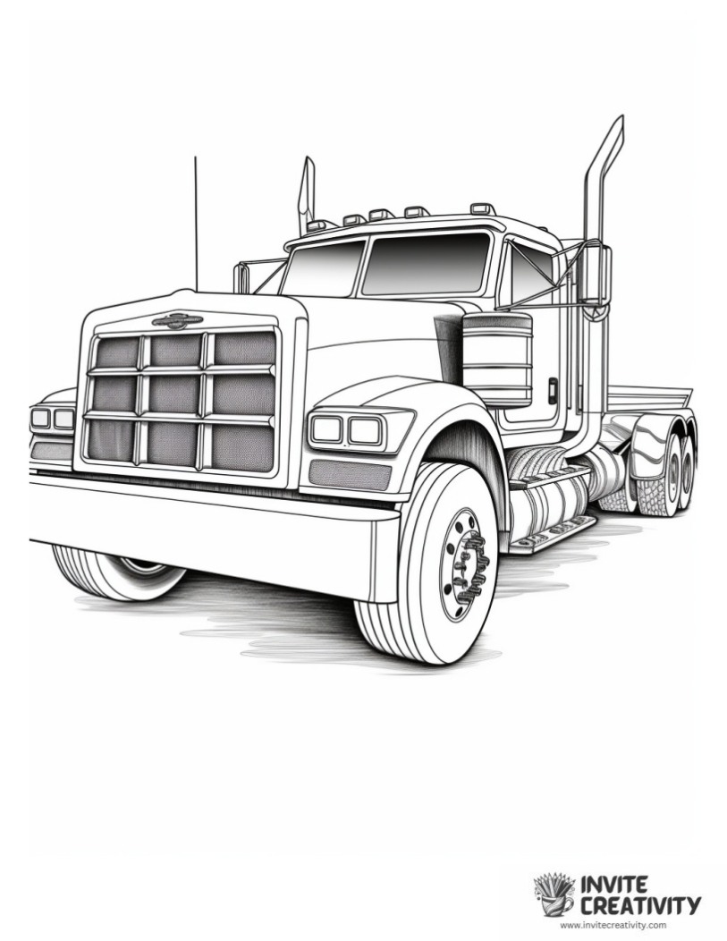 dually truck coloring page