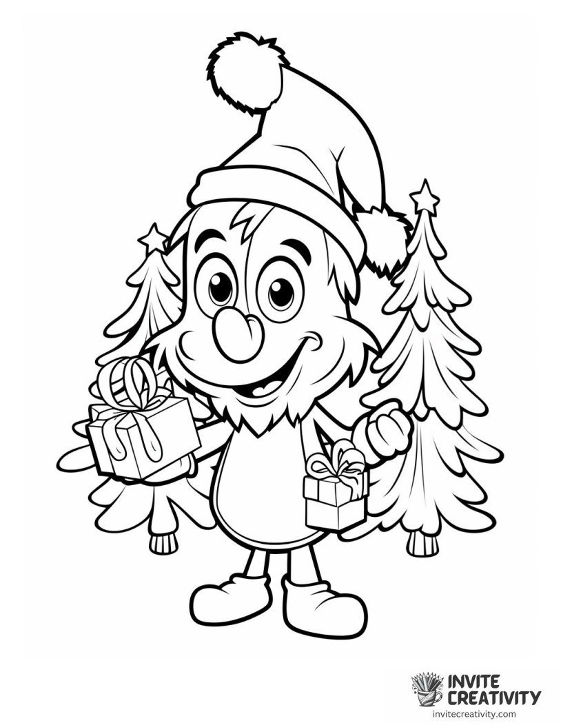 easy to color grinch Coloring page