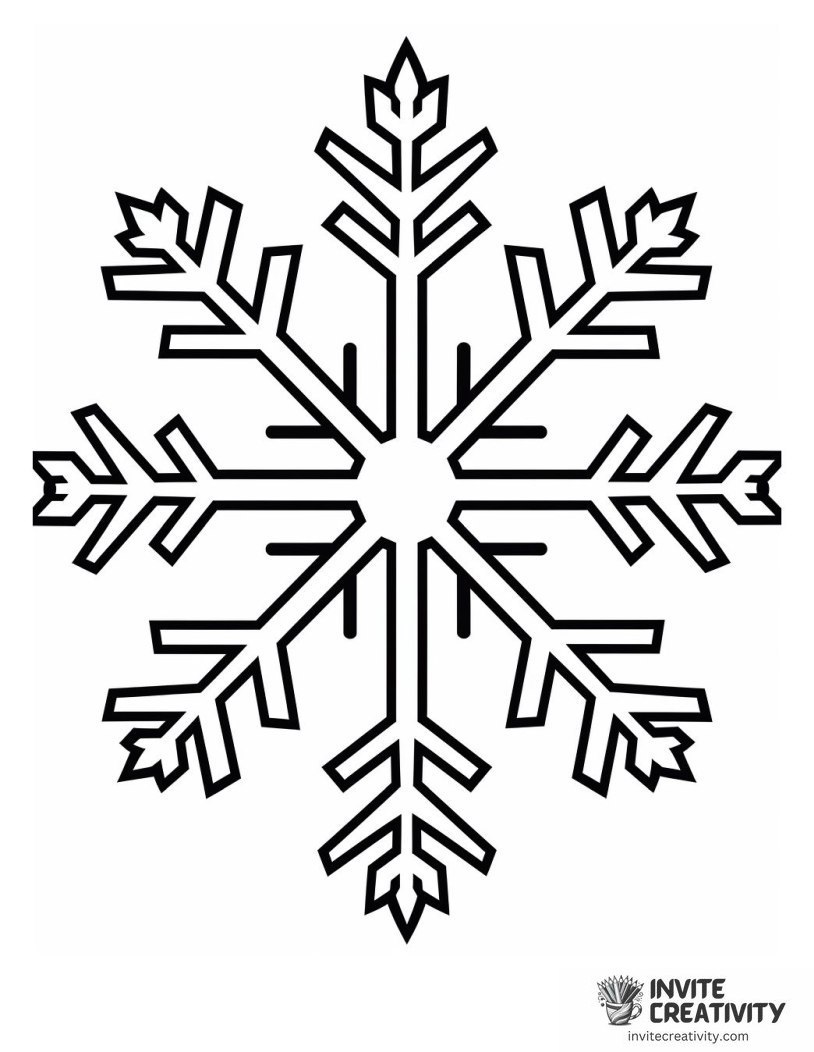 easy to color snowflake Page to Color