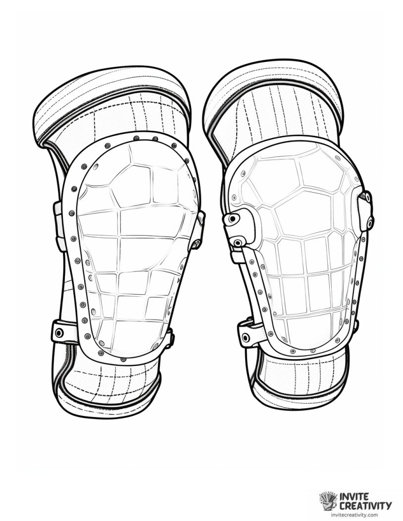 elbow pads for skateboarding coloring page