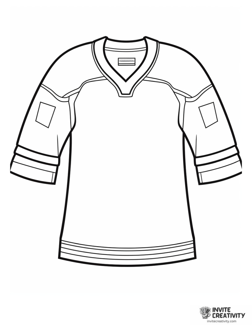empty hockey jersey coloring sheet